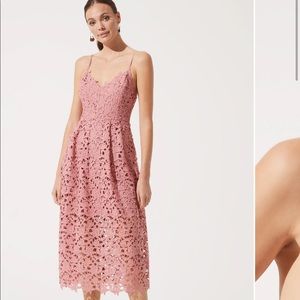 ASTR the Label Lace Midi Dress in Mauve